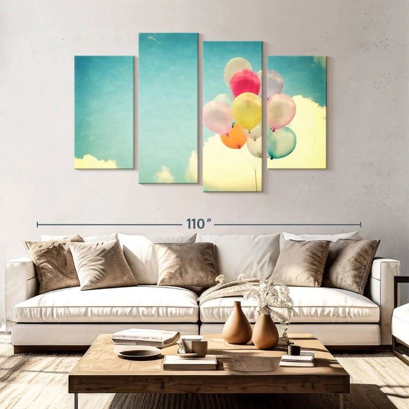 Ballons rétro, H 54 po x l 84 po