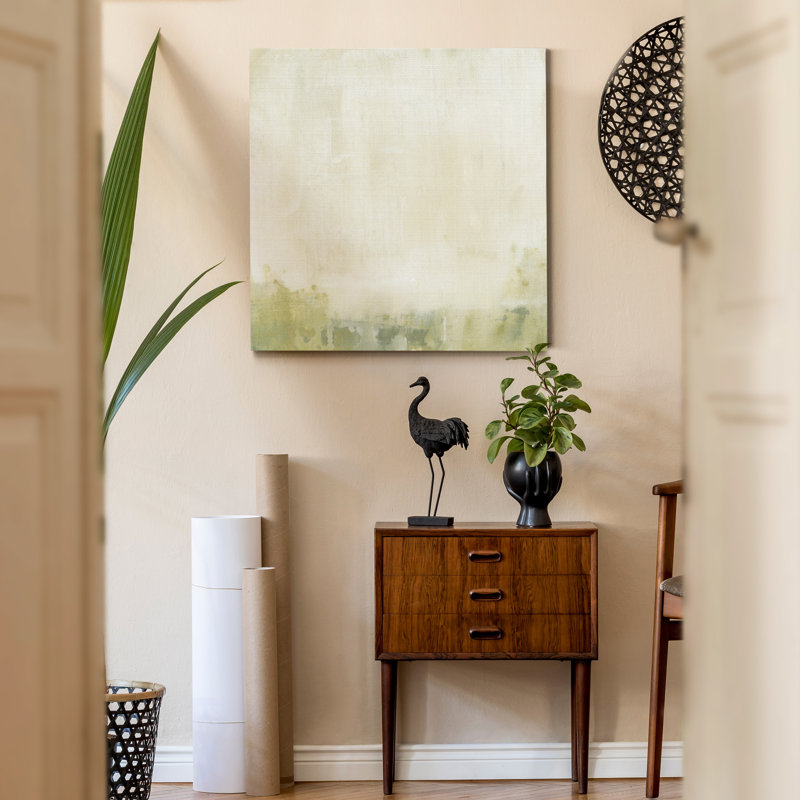 « Olive horizon II », reproduction d’art sur toile tendue, H 40 po x l 40 po x P 1 po