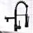 Led Kitchen Sink Faucet With Pull-Down Spray - Black, Single Lever, Materials Pull Down Efficient Water Flow