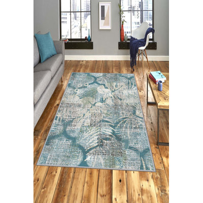 Soft Hall Carpet 2.6 x 4.9 Feet | 100% Polyester, 0.04 in Pile Height | Antibacterial, Non-Slip Underside | Woven with 3D Digital Printing | Machine Washable | Durable & Stylish for Entryways & Living Rooms