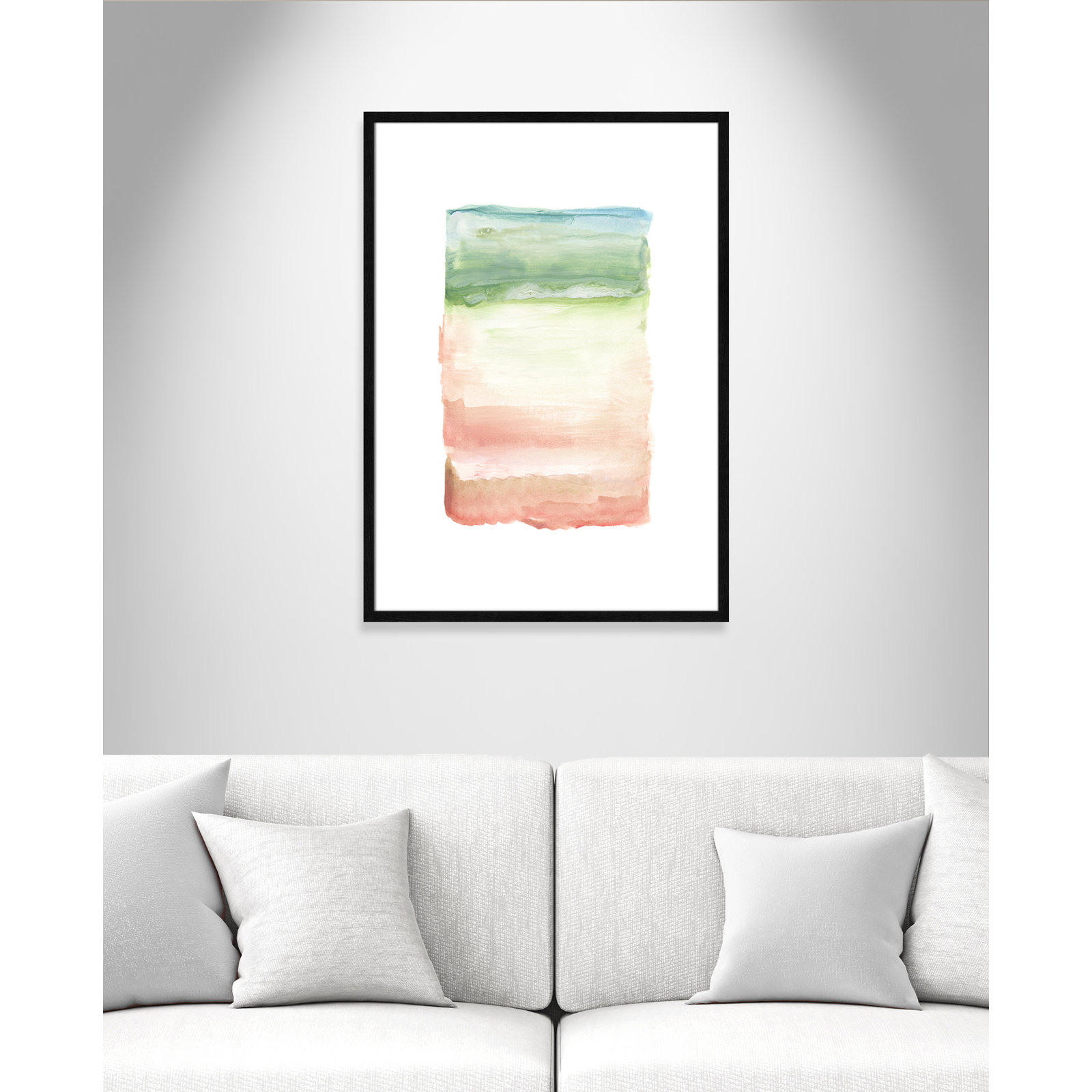 Nabi "Skye I" Print, 35.5" H x 25.5" W x 0.75" D, Black Framed Paper