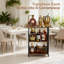 Floor Wine Bottle Rack Black,Brown