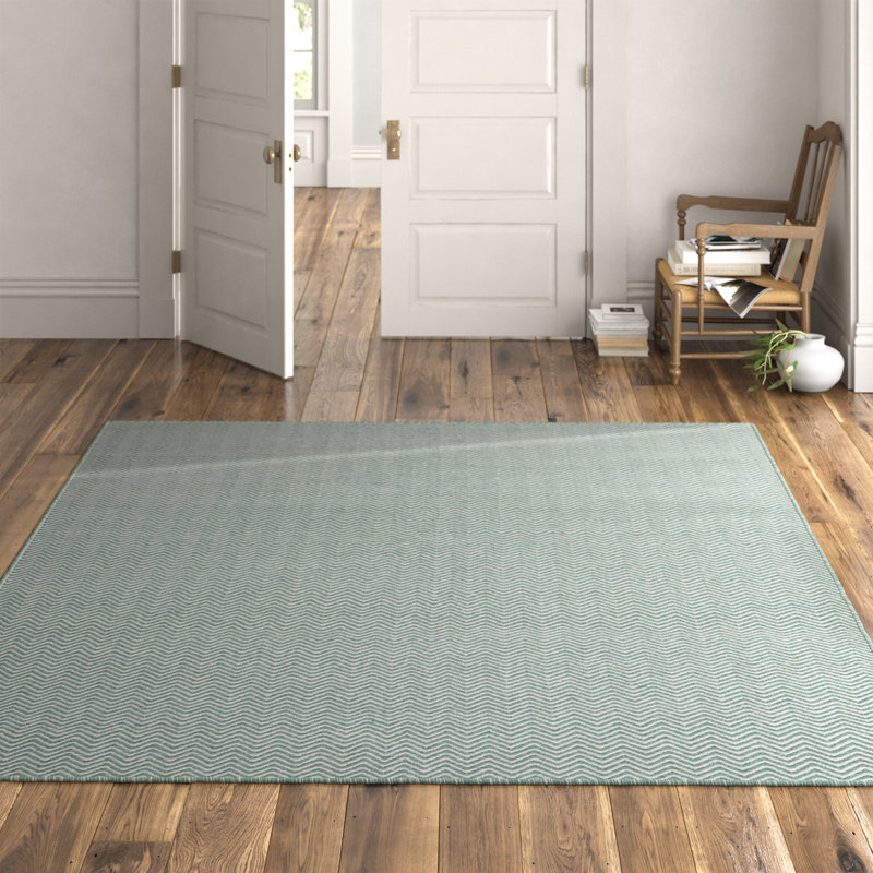Rita Performance Wool Chevron Indoor Rug, Rectangle 8' x 10'
