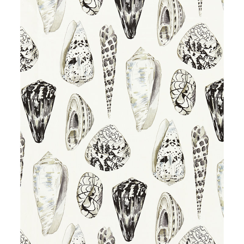 Jardin Coquina Linen Fabric, Graphite
