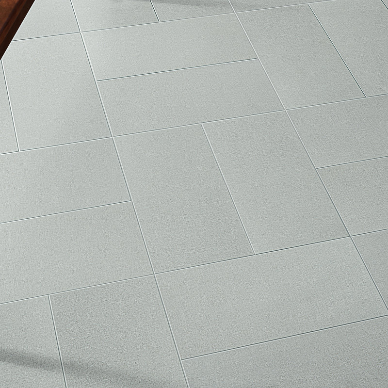 Fashion Show 12'' W x 24'' L Porcelain Fabric Look Singular Tile, Pewter