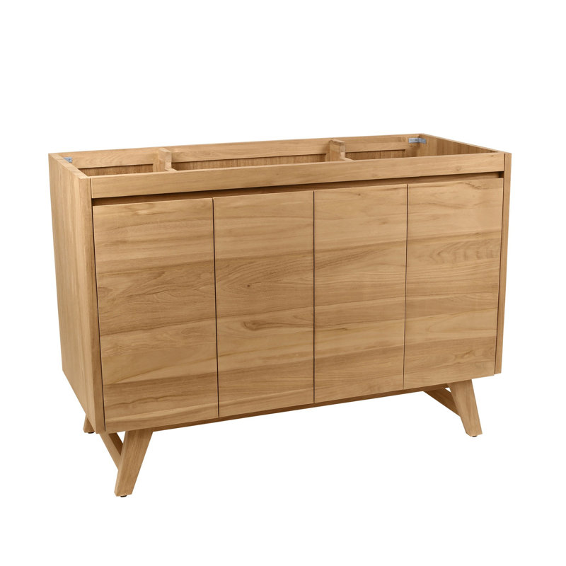 Coventry 49" Natural Teak Bath Vanity with White Stone Top