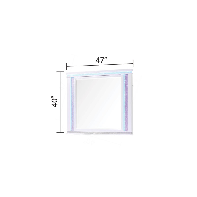 Miroir opium blanc laiteux (INCLUT SEULEMENT LE MIROIR)