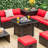 Amirea Square Propane Smokeless Fire Pit Table-815910213