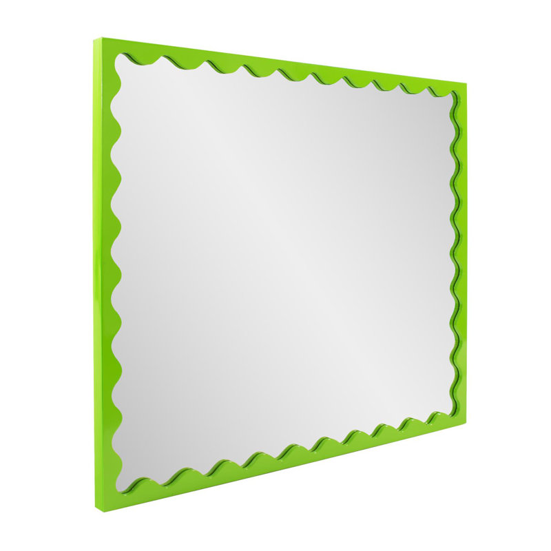 Ailee Rectangle Mirror, Mirrored Green