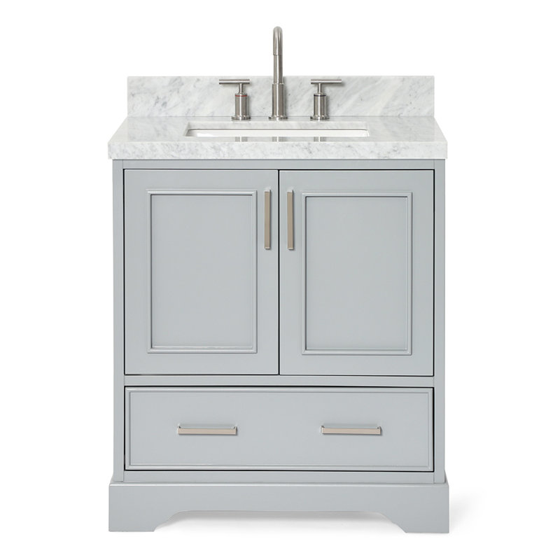 Meuble-lavabo simple avec plateau Abshire 31, Gris
