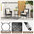 Ebern Designs 3 Pcs Patio Furniture Set With Cushioned Patio Chairs & Tempered Glass Coffee Table Grey-685692428