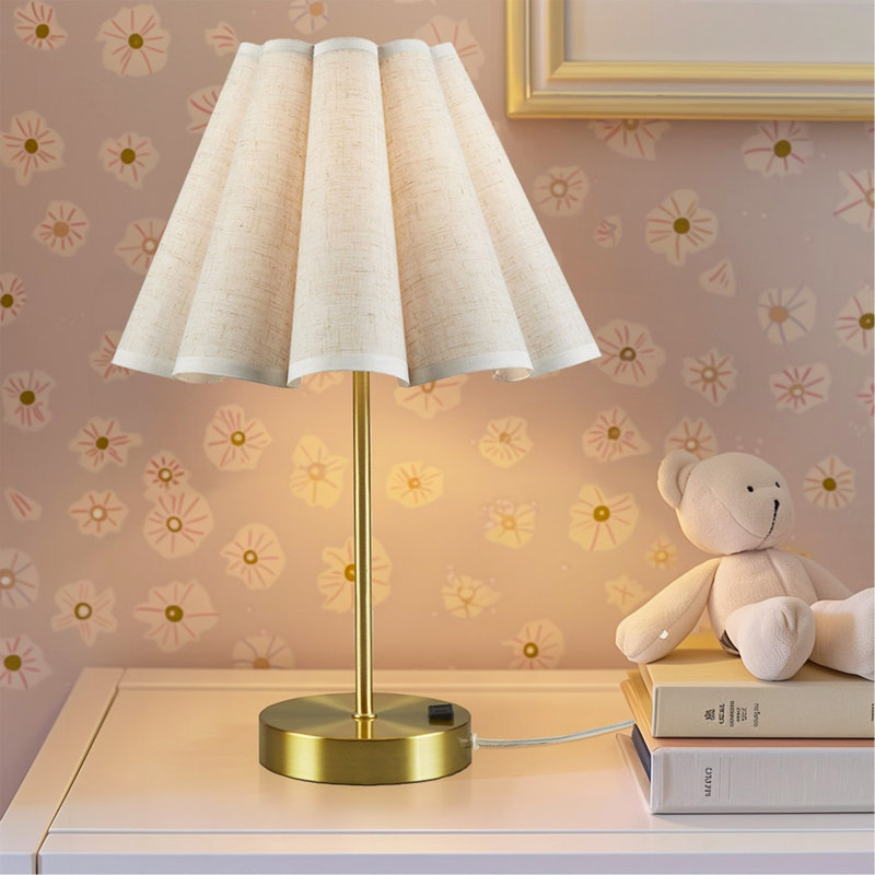 Tap-Control and Dimmable Accent Table Lamp with Power Outlet Gold See below
