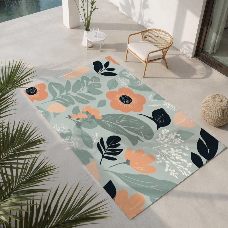 Olive Grove Indoor And Outdoor Area Rug, Rectangle 2' x 3'
