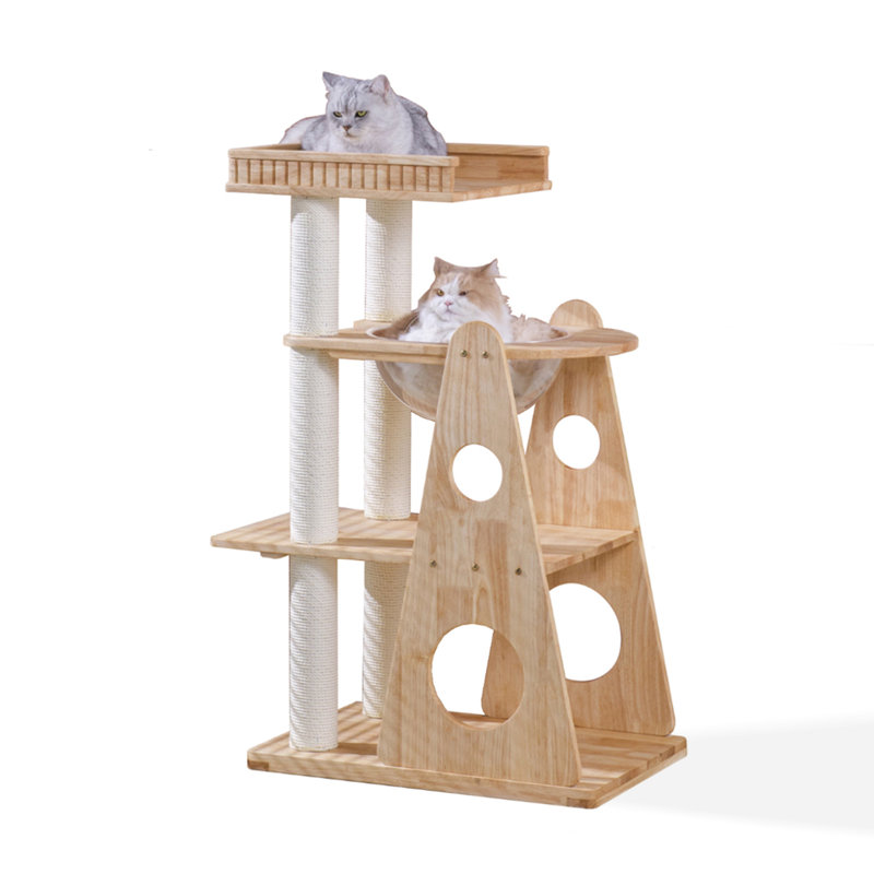 Simple Style Solid Wood Cat Tree