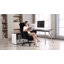 Chaise de bureau avec repose-pieds inclinable, noir