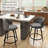 360° Swivel Modern Bar Stool, 26" Upholstered Counter Height Bar Stools With Wingback, Soft Linen Fabric, Counter Chairs With Arm For Kitchen Island Or Home Bar-1449879895