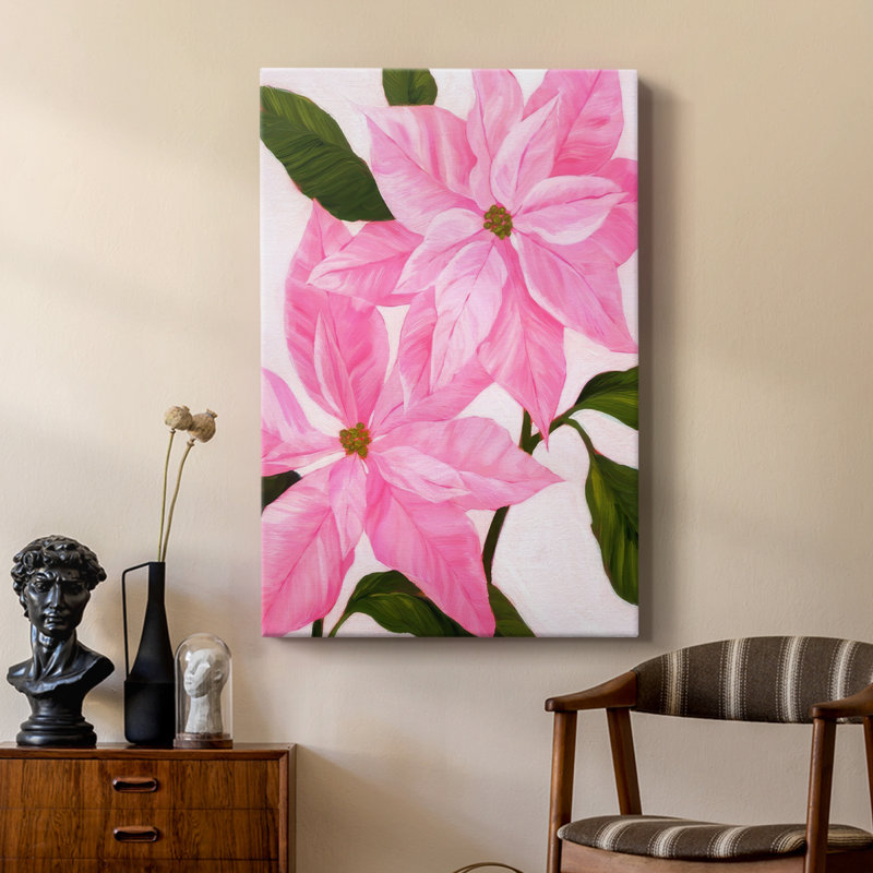 Neons rose poinsettias II - galerie sur mesure
