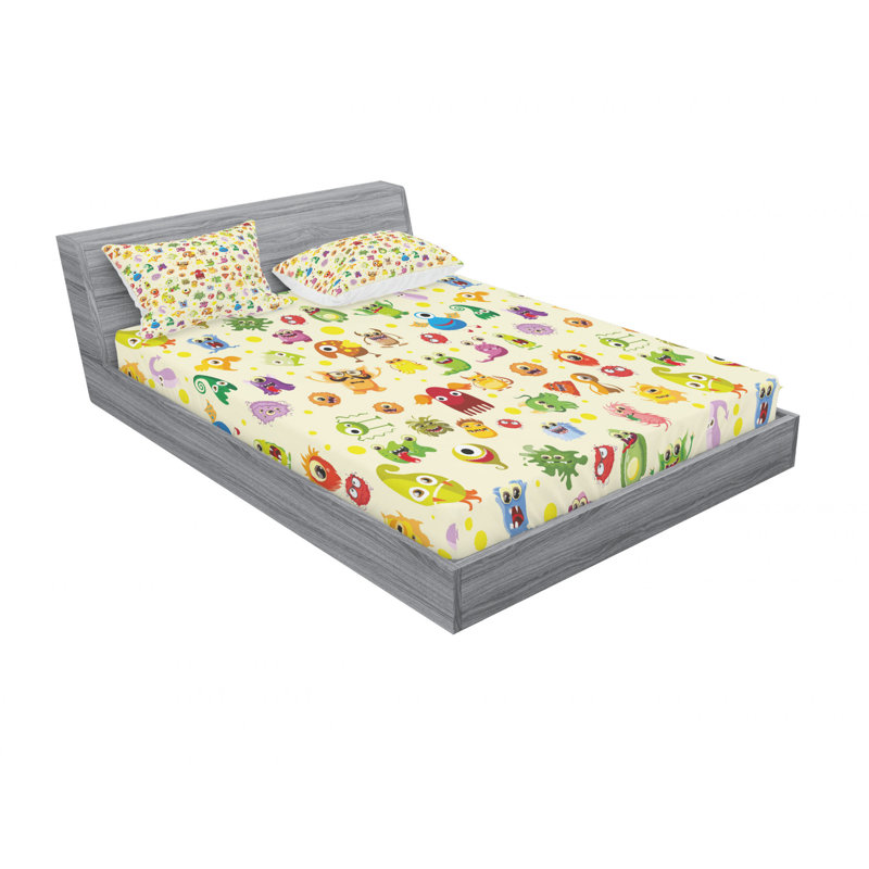 Dessins de coon, Ensemble de drap pour grand lit avec drap-housse