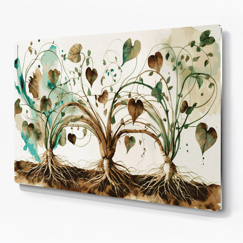 Légumes, art mural en métal beige Ahipa