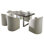 Logan Square 6 - Person Solid Wood Top Sled Dining Set