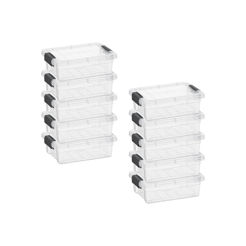 Boîtes de rangement transparentes avec couvercles Superio, H 26 po x l 8 po x P 5,5 po, 12