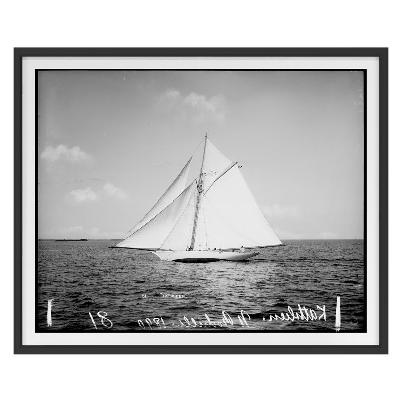 «Open Seas 3» par THE Studio - reproduction de cadre photo simple, Cadre noir, H 20 po x l 24 po