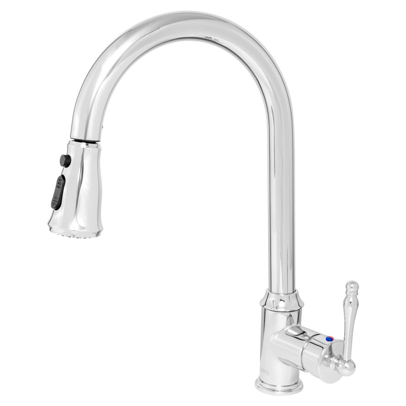 Pull Down Single Handle Kitchen Faucet, Chrome