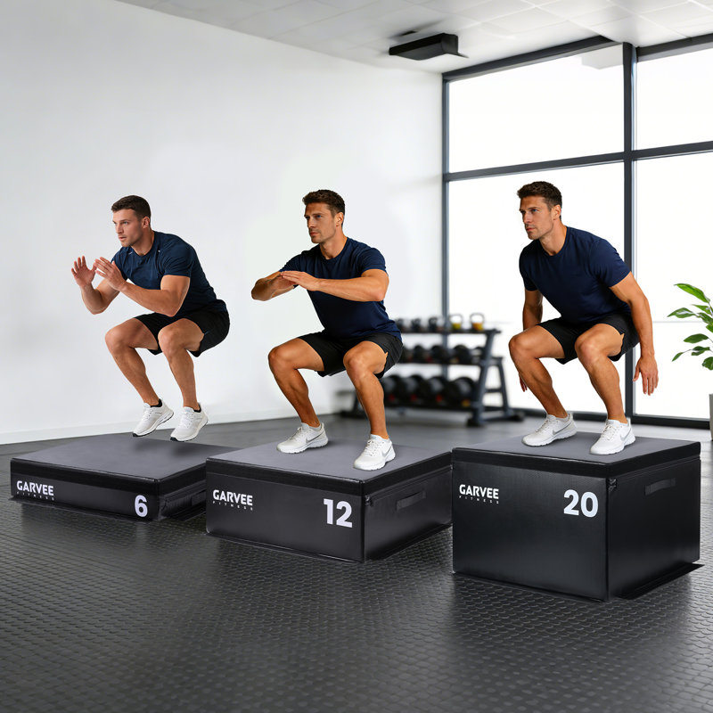 Stackable Plyo Box 6 Inch Adjustable Plyometric Jump Box Soft Foam Step Up Boxes for Home Gym Workouts  Soft Plyo Box for Professional Strength HIIT Step-Ups and Training