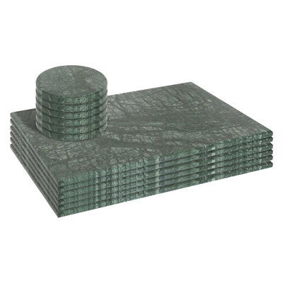 Marble Placemat And Coaster Set