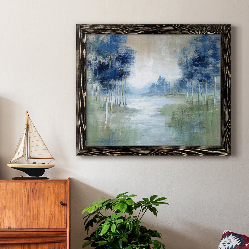 Birch River - Peinture sur toile encadrée, Noir, H 20 po x l 17 po x P 1,5 po