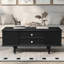 Table basse moderne moderne avec quatre tiroirs, deux compartiments de rangement cachés latéraux, table basse en bois de 47,2 po avec poignées en métal et quatre pieds en bois massif pour le salon-129234241
