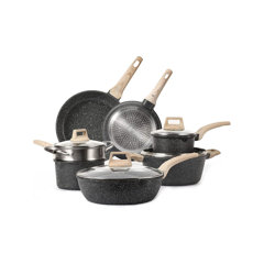 Imarku 16-Pcs Nonstick Granite Coating Cookware Pots & Pans Set