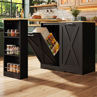 138 cm W Kitchen Island with Top