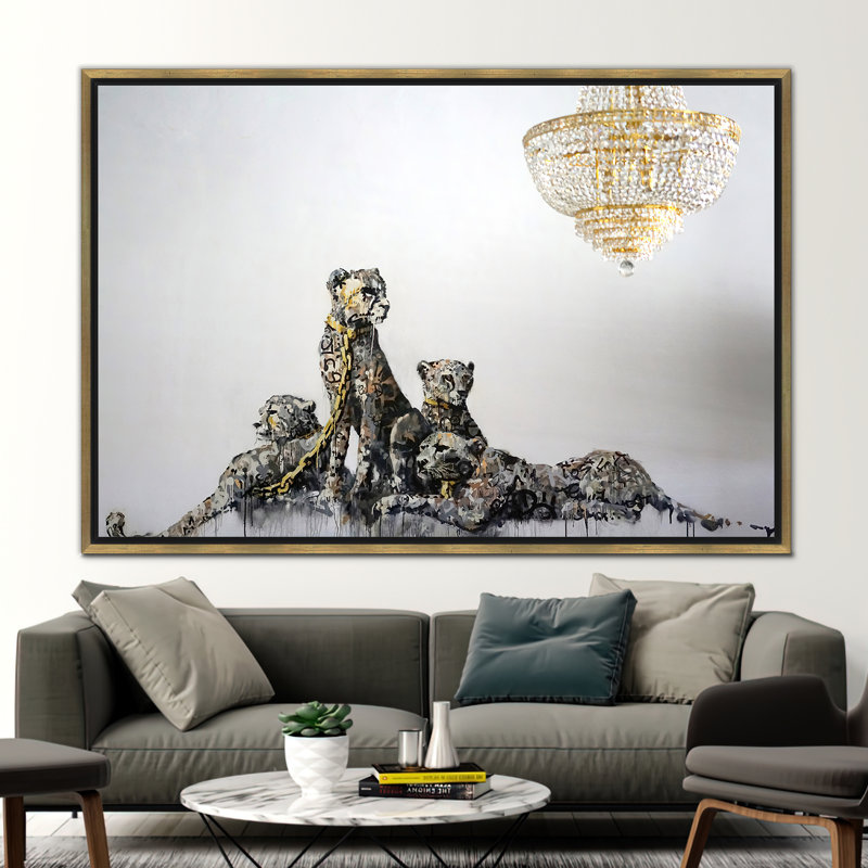 1 Piece Wall Art on Canvas, 25 cm H x 35 cm W, Gold Floater Framed