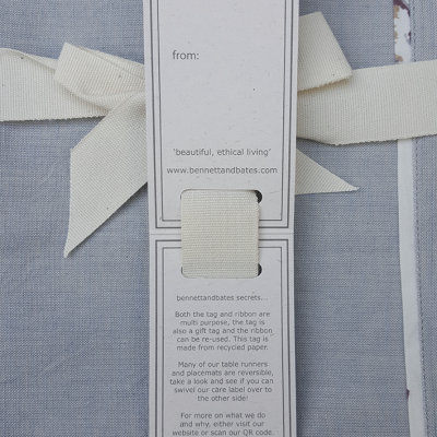 Bonnefoy Cotton Floral Rectangle Placemat, Blue
