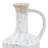 13" White Terracotta Cylinder Jug Vase