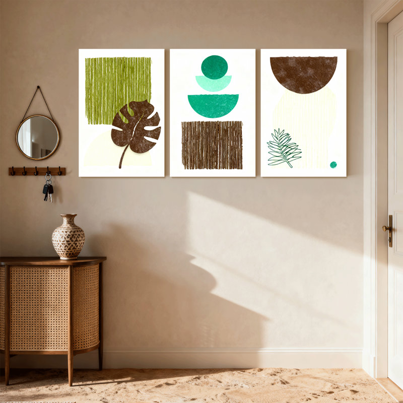 Contemporary Boho Abstract Nature Inspired, H 30 po x l 60 po