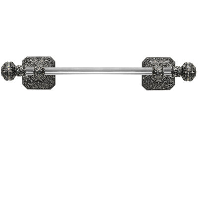 Juliane Grace 24 inches c.c. {approximately} towel bar with 213 Swarovski Clear & Aurore Boreale Crystals with 5/8 reeded center in Chalice