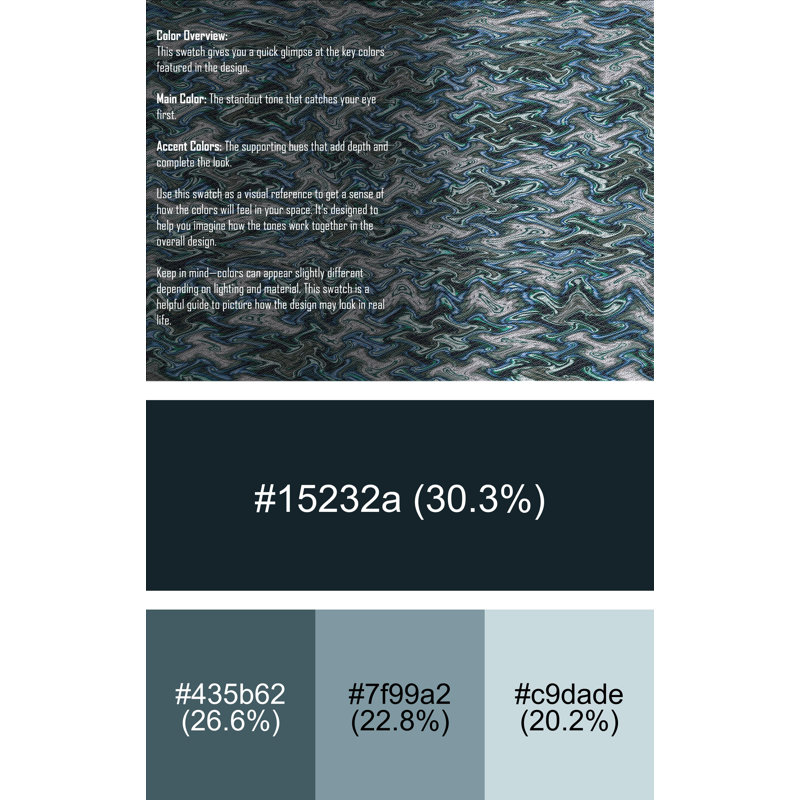 Laine tissée à la machine abstraite et polyester vert/bleu Tapis décoratif, Rectangle 5 pi x 7 pi