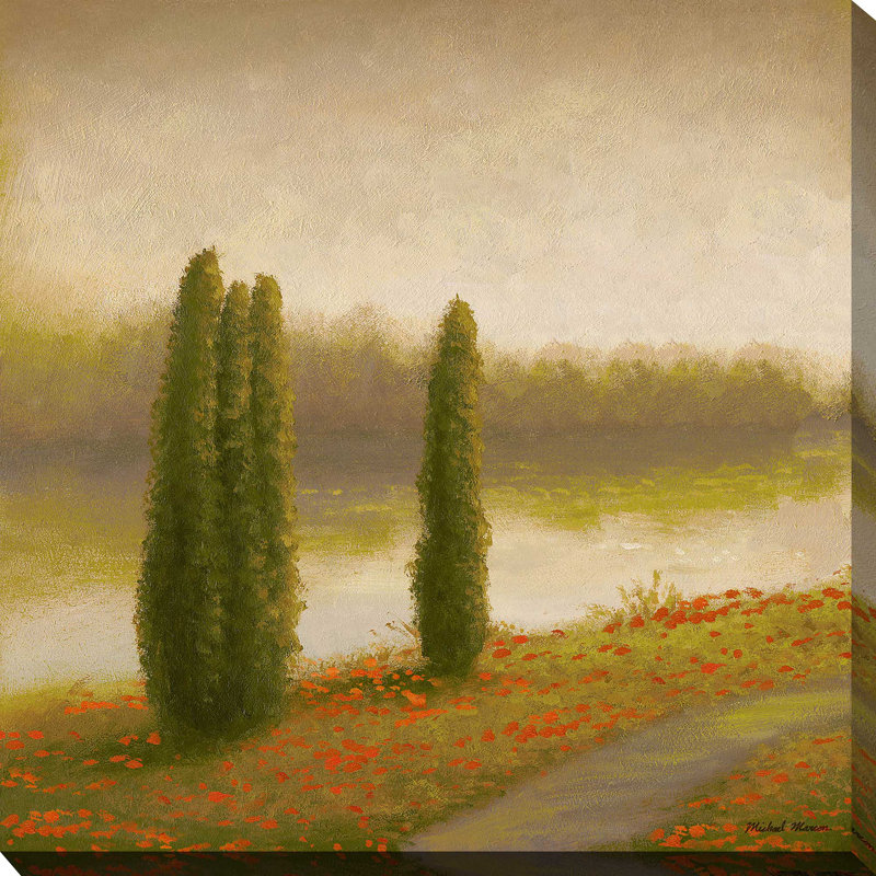 «Isle Floral Pathway II», reproduction de peinture acrylique, H 18 po x l 18 po x P 1 po, Toile tendue
