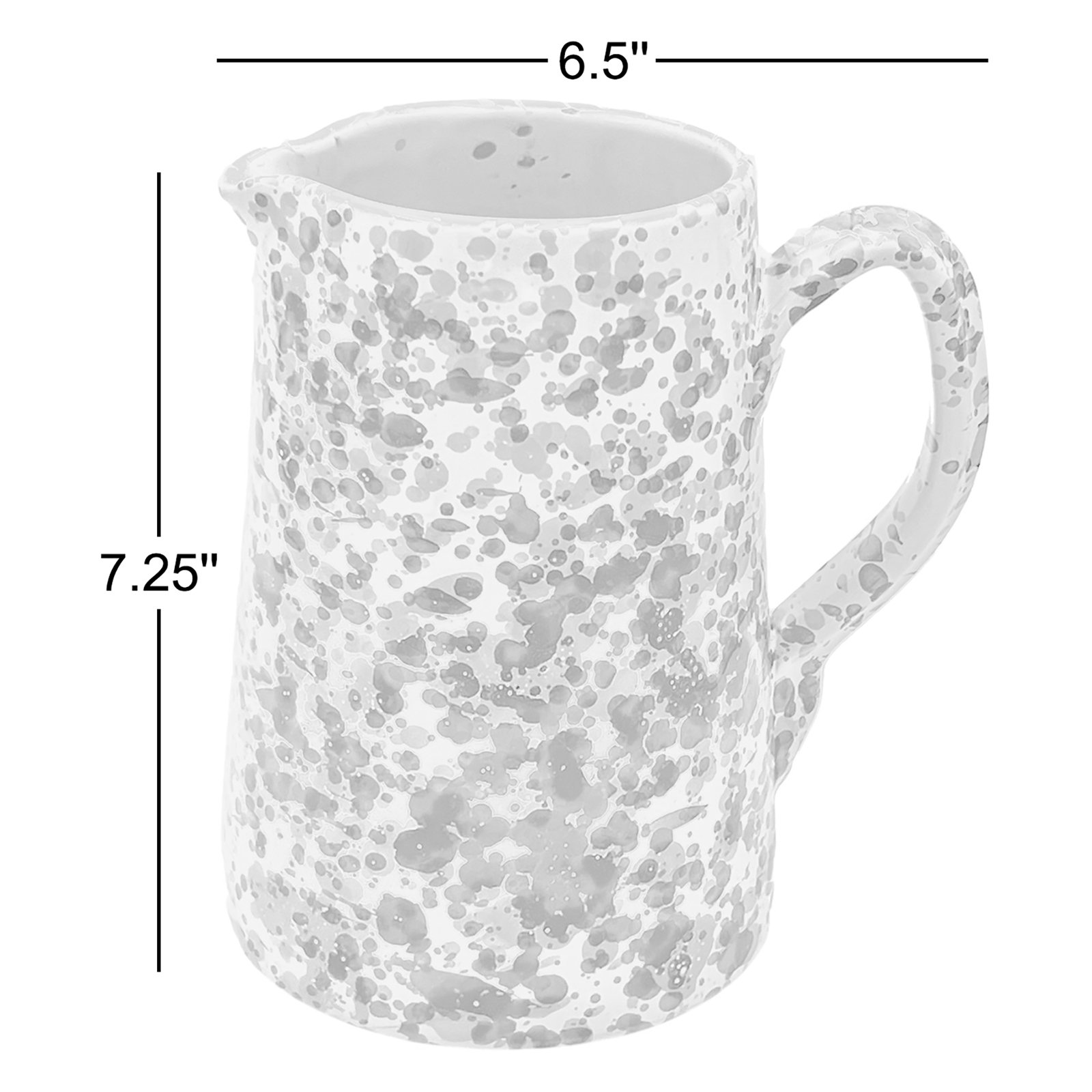 Taverna Ceramic Pitcher, Orange/Gray