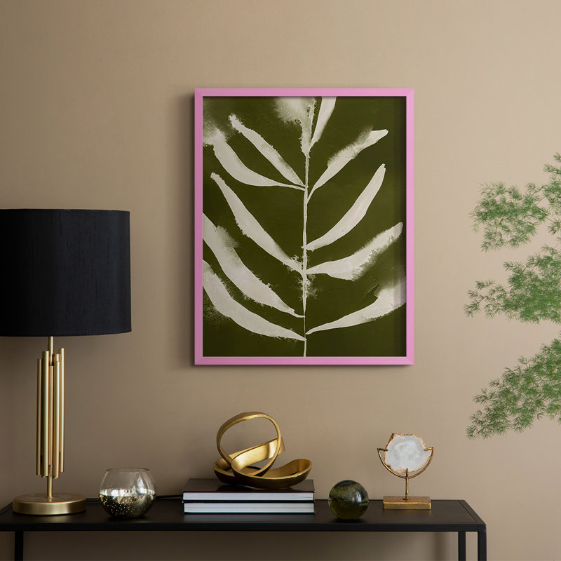 «Organic Bloom II», reproduction encadrée - bois massif, H 30 po x l 24 po, Rose