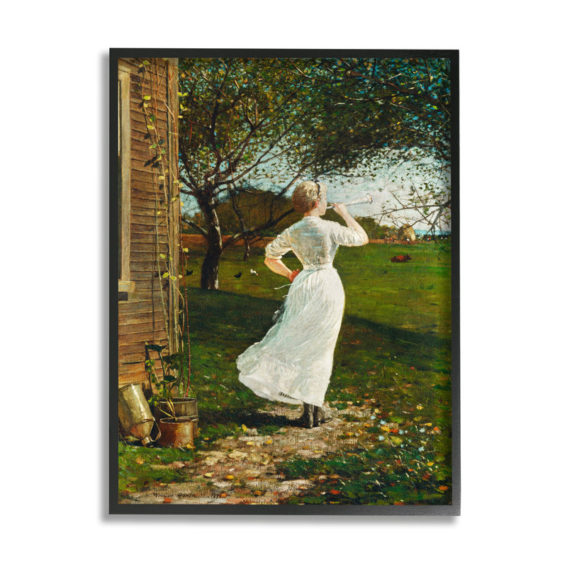 Femme classique instrument rustique, Giclée encadrée noir minuit, H 30 po x l 24 po x P 1,5 po