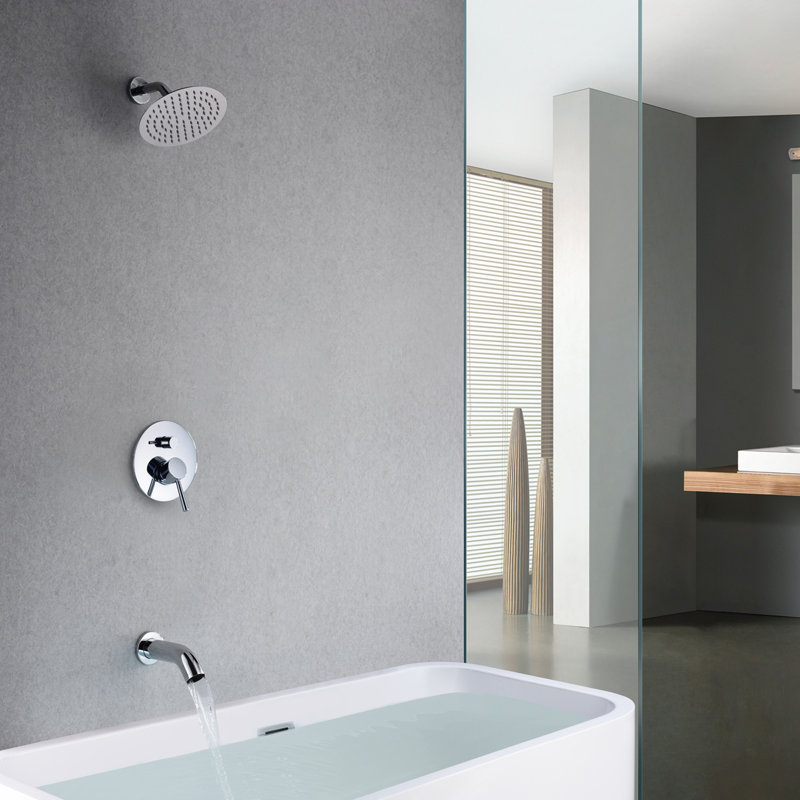 Dual Function Concealed Mixer Showers with Rough in-Valve, Chrome