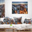 Schafer, paysage imprimé de haute montagne avec coussin de lac-268260231-268260347