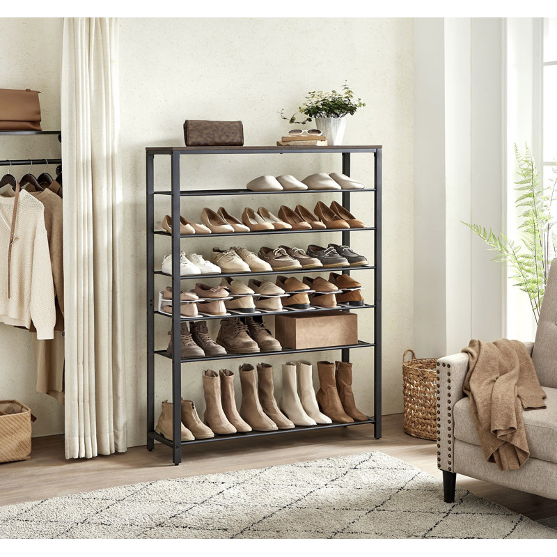 8 Tier 40 Pair 39.4'' W Shoe Rack Storage, 59.8'' H X 39.4'' W X 11.8'' D