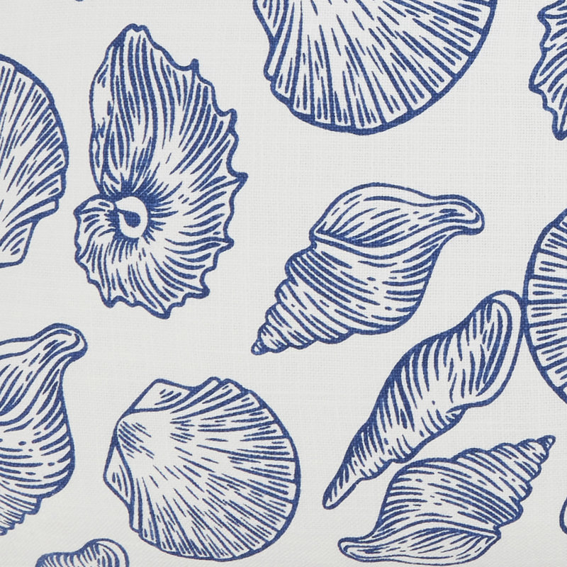 Housse de coussin Coastal Sea Shells, H 20 po x l 13 po, Forme rectangulaire, Sans insert de coussin