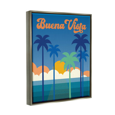Buena Vista, scène de palmiers tropicaux, estampe numérique par Wild Apple Portfolio