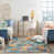 Turquoise Blue/Orange/Red