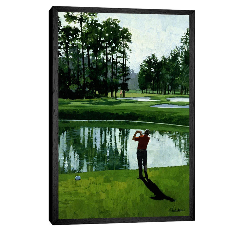 Golf Course 9 by William Vanderdasson - Print on Canvas, 101.6 cm H x 66.04 cm W, Black Framed